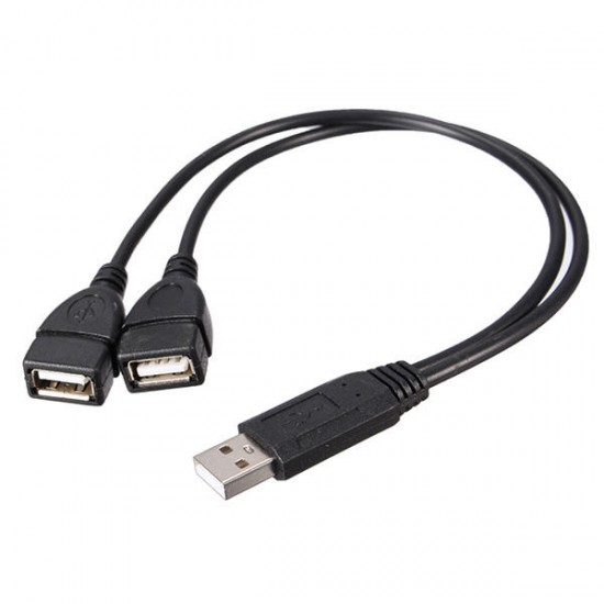 USB 2.0 A Male To 2 Dual USB Female Jack Y Splitter Hub Power Cord USB Adapter Cable USB 2.0 A Male To 2 Dual USB Female Jack Y Splitter Hub Power Cord USB Adapter Cable