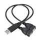 USB 2.0 A Male To 2 Dual USB Female Jack Y Splitter Hub Power Cord USB Adapter Cable