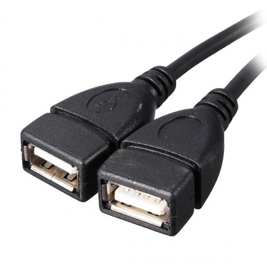 USB 2.0 A Male To 2 Dual USB Female Jack Y Splitter Hub Power Cord USB Adapter Cable