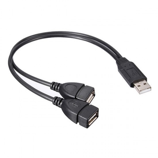 USB 2.0 A Male To 2 Dual USB Female Jack Y Splitter Hub Power Cord USB Adapter Cable USB 2.0 A Male To 2 Dual USB Female Jack Y Splitter Hub Power Cord USB Adapter Cable