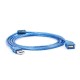 USB Male to Female Data Cable Transparent Blue High Speed USB 2.0 Extension Cable USB Extension Cord with Shielded Magnetic Ring USB Male to Female Data Cable Transparent Blue High Speed USB 2.0 Extension Cable USB Extension Cord with Shielded Magnetic Ring