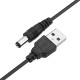 USB Port to 5.5mm / 2.1mm 5V DC Barrel Jack Power Cable Connector