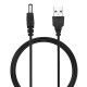 USB Port to 5.5mm / 2.1mm 5V DC Barrel Jack Power Cable Connector USB Port to 5.5mm / 2.1mm 5V DC Barrel Jack Power Cable Connector