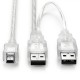 USB2.0 Mobile Hard Disk Data Cable 2USB A Male to Mini5P 0.8m Connector USB Dual Head Connecting Line UHC-2018 USB2.0 Mobile Hard Disk Data Cable 2USB A Male to Mini5P 0.8m Connector USB Dual Head Connecting Line UHC-2018