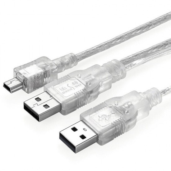 USB2.0 Mobile Hard Disk Data Cable 2USB A Male to Mini5P 0.8m Connector USB Dual Head Connecting Line UHC-2018 USB2.0 Mobile Hard Disk Data Cable 2USB A Male to Mini5P 0.8m Connector USB Dual Head Connecting Line UHC-2018