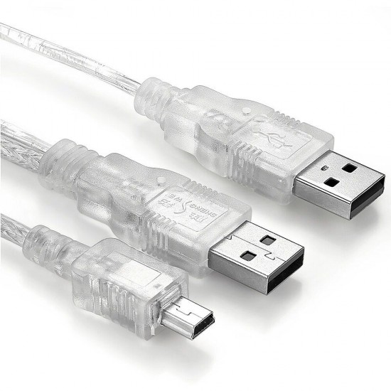 USB2.0 Mobile Hard Disk Data Cable 2USB A Male to Mini5P 0.8m Connector USB Dual Head Connecting Line UHC-2018 USB2.0 Mobile Hard Disk Data Cable 2USB A Male to Mini5P 0.8m Connector USB Dual Head Connecting Line UHC-2018