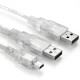 USB2.0 Mobile Hard Disk Data Cable 2USB A Male to Mini5P 0.8m Connector USB Dual Head Connecting Line UHC-2018 USB2.0 Mobile Hard Disk Data Cable 2USB A Male to Mini5P 0.8m Connector USB Dual Head Connecting Line UHC-2018