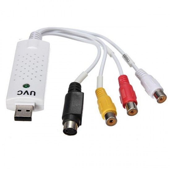 USB2.0 Video Cable TV Tuner DVD Audio Capture Card Converter Record Receiver