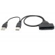 USB2.0 to SATA 2.5 Inch Hard Drive Cable Data Cable 22 Pin ABS for 2.5'' Hard Disk SSD