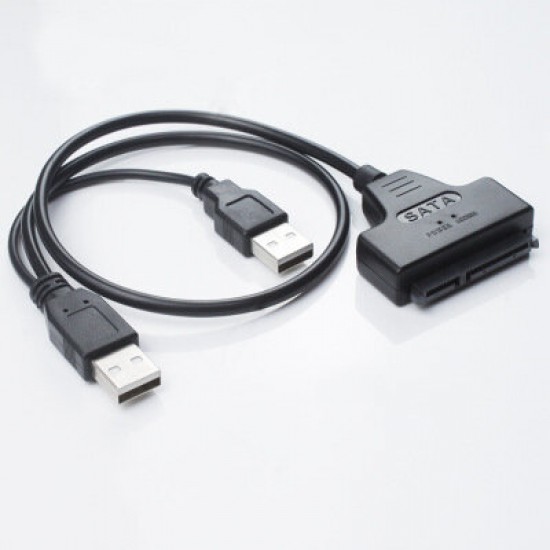 USB2.0 to SATA 2.5 Inch Hard Drive Cable Data Cable 22 Pin ABS for 2.5'' Hard Disk SSD