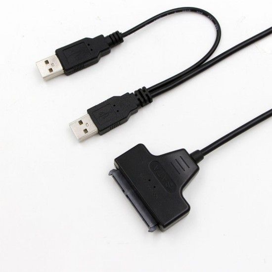 USB2.0 to SATA Cable SATA 7+15 Pin Hard drive Cable Connector Data Cable for 2.5'' SATA I II HDD SSD USB2.0 to SATA Cable SATA 7+15 Pin Hard drive Cable Connector Data Cable for 2.5'' SATA I II HDD SSD