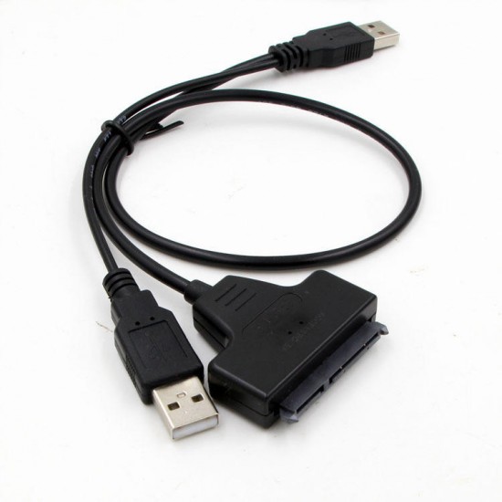 USB2.0 to SATA Cable SATA 7+15 Pin Hard drive Cable Connector Data Cable for 2.5'' SATA I II HDD SSD