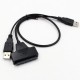 USB2.0 to SATA Cable SATA 7+15 Pin Hard drive Cable Connector Data Cable for 2.5'' SATA I II HDD SSD