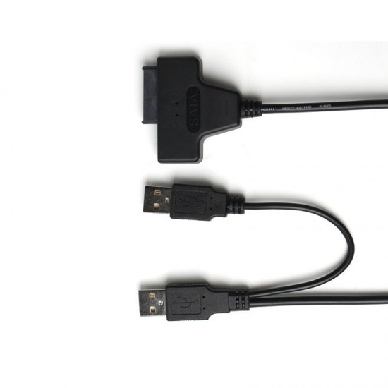 SA0058 Double USB 2.0 to SATA 13Pin Hard Drive Converter Cable Adapter 7+6 Male to Male SSD HDD Conversion Adapter for 2.5'' SATA Hard Drive CD/DVD Optical Drive SA0058 Double USB 2.0 to SATA 13Pin Hard Drive Converter Cable Adapter 7+6 Male to Male SSD HDD Conversion Adapter for 2.5'' SATA Hard Drive CD/DVD Optical Drive
