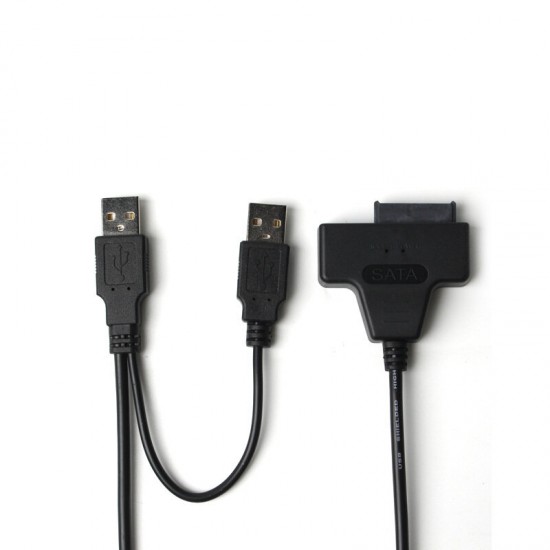 SA0058 Double USB 2.0 to SATA 13Pin Hard Drive Converter Cable Adapter 7+6 Male to Male SSD HDD Conversion Adapter for 2.5'' SATA Hard Drive CD/DVD Optical Drive SA0058 Double USB 2.0 to SATA 13Pin Hard Drive Converter Cable Adapter 7+6 Male to Male SSD HDD Conversion Adapter for 2.5'' SATA Hard Drive CD/DVD Optical Drive