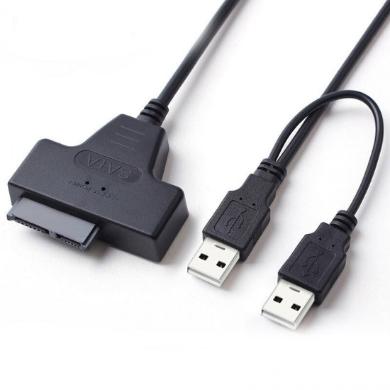 SA0058 Double USB 2.0 to SATA 13Pin Hard Drive Converter Cable Adapter 7+6 Male to Male SSD HDD Conversion Adapter for 2.5'' SATA Hard Drive CD/DVD Optical Drive SA0058 Double USB 2.0 to SATA 13Pin Hard Drive Converter Cable Adapter 7+6 Male to Male SSD HDD Conversion Adapter for 2.5'' SATA Hard Drive CD/DVD Optical Drive
