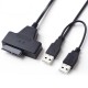 SA0058 Double USB 2.0 to SATA 13Pin Hard Drive Converter Cable Adapter 7+6 Male to Male SSD HDD Conversion Adapter for 2.5'' SATA Hard Drive CD/DVD Optical Drive SA0058 Double USB 2.0 to SATA 13Pin Hard Drive Converter Cable Adapter 7+6 Male to Male SSD HDD Conversion Adapter for 2.5'' SATA Hard Drive CD/DVD Optical Drive