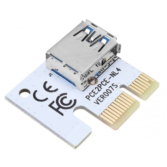 008S USB3.0 PCI-E Express 1x to 16x Extension Cable Extender Riser Card For 8 GPU Graphics Cards