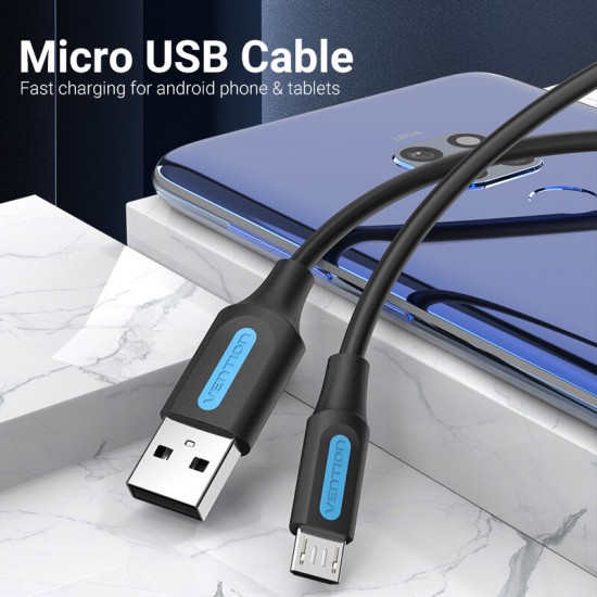 USB 2.0 A Male to Micro-B Male 0.25/0.5/1/1.5/2/3m Data Cable For Samsung Huawei Android Phone