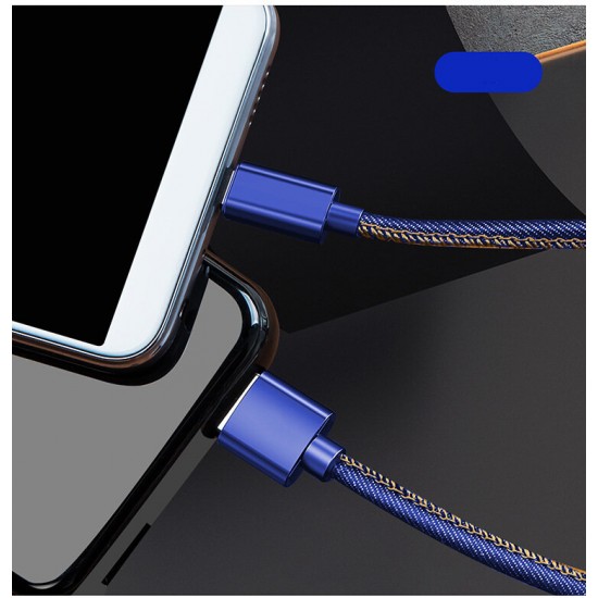 2.1A 1m Quick Charge Type-C USB Cable USB-C Fast Charging Durable Weave Universal Cable For Flashlights Mobile Phone Home Tools