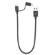 XM2001 2 in 1 Micro USB + Lightning for Data Cable for iPhone S8 Plus X