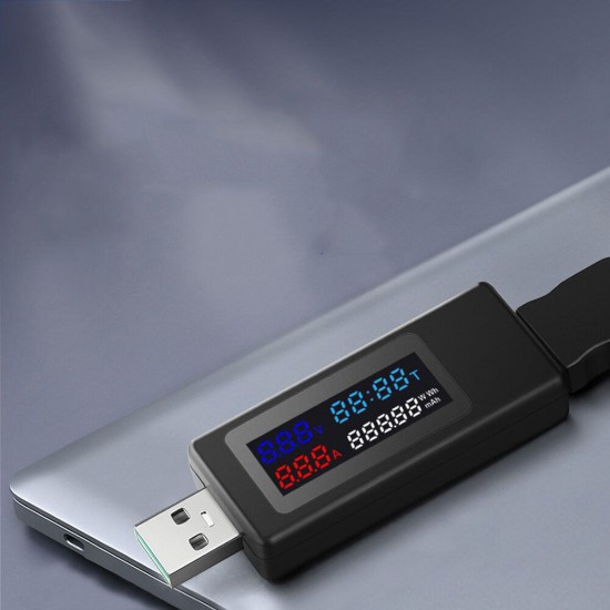 6 in1 USB Tester Digital LCD Display Current Voltage Charger Timing Power Meter Measuring Instrument 120W KWS-V30 6 in1 USB Tester Digital LCD Display Current Voltage Charger Timing Power Meter Measuring Instrument 120W KWS-V30