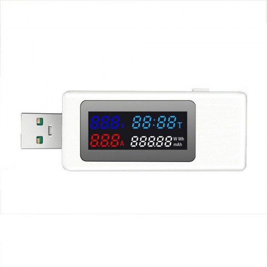 6 in1 USB Tester Digital LCD Display Current Voltage Charger Timing Power Meter Measuring Instrument 120W KWS-V30 6 in1 USB Tester Digital LCD Display Current Voltage Charger Timing Power Meter Measuring Instrument 120W KWS-V30