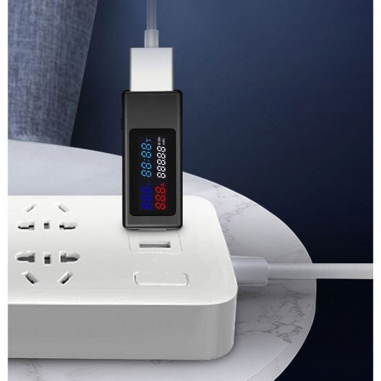 6 in1 USB Tester Digital LCD Display Current Voltage Charger Timing Power Meter Measuring Instrument 120W KWS-V30 6 in1 USB Tester Digital LCD Display Current Voltage Charger Timing Power Meter Measuring Instrument 120W KWS-V30