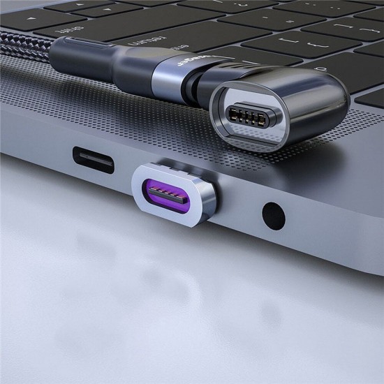 Type C to Type C Magnetic Adapter 100W Magnetic Converter L-shape Fast Charging MacBook Notebook Converter