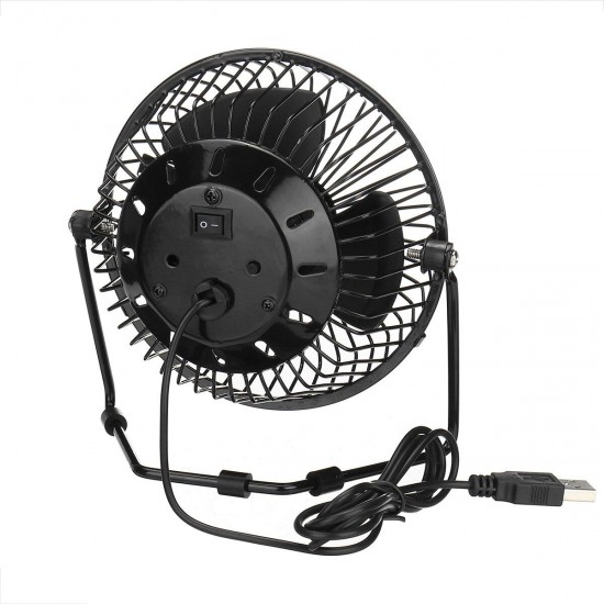 Mini USB Desktop Cooling Fan Cooler with Real Time LED Clock Temperature Display for Office Computer Laptop