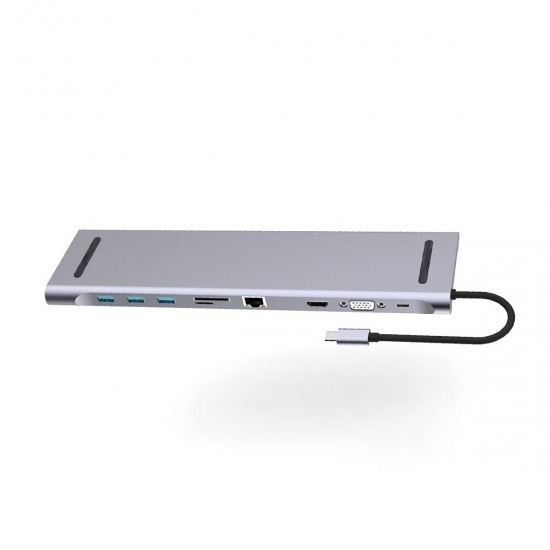 10 in 1 USB 3.1 Type C HUB to USB 3.0 HDMI RJ45 USB HUB for MacBook Pro Laptop Notebook 10 in 1 USB 3.1 Type C HUB to USB 3.0 HDMI RJ45 USB HUB for MacBook Pro Laptop Notebook