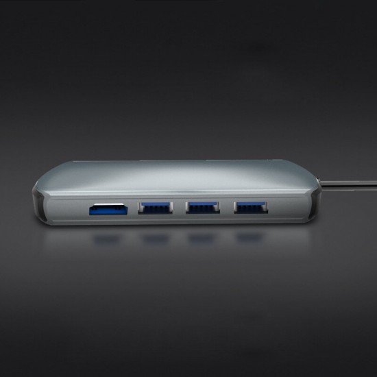 1905 5-in-1 USB-C Data USB Hub with 5-Port USB 3.0 HDMI Reader USB-C PD Charging 4K Display for MacBooks Notebooks Phone 1905 5-in-1 USB-C Data USB Hub with 5-Port USB 3.0 HDMI Reader USB-C PD Charging 4K Display for MacBooks Notebooks Phone