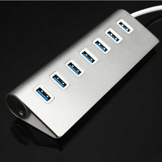 5Gbps Hi-Speed Aluminum USB 3.0 7-Port Splitter Hub Adapter