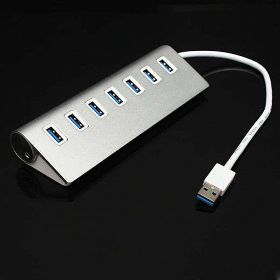 5Gbps Hi-Speed Aluminum USB 3.0 7-Port Splitter Hub Adapter