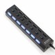 7 Port High Speed USB 2.0 Hub Power Adapter ON/OFF for Switch for MAC PC Laptop