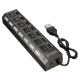 7 Port High Speed USB 2.0 Hub Power Adapter ON/OFF for Switch for MAC PC Laptop 7 Port High Speed USB 2.0 Hub Power Adapter ON/OFF for Switch for MAC PC Laptop
