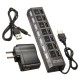 7 Port High Speed USB 2.0 Hub Power Adapter ON/OFF for Switch for MAC PC Laptop 7 Port High Speed USB 2.0 Hub Power Adapter ON/OFF for Switch for MAC PC Laptop