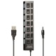 7 Port High Speed USB 2.0 Hub Power Adapter ON/OFF for Switch for MAC PC Laptop 7 Port High Speed USB 2.0 Hub Power Adapter ON/OFF for Switch for MAC PC Laptop