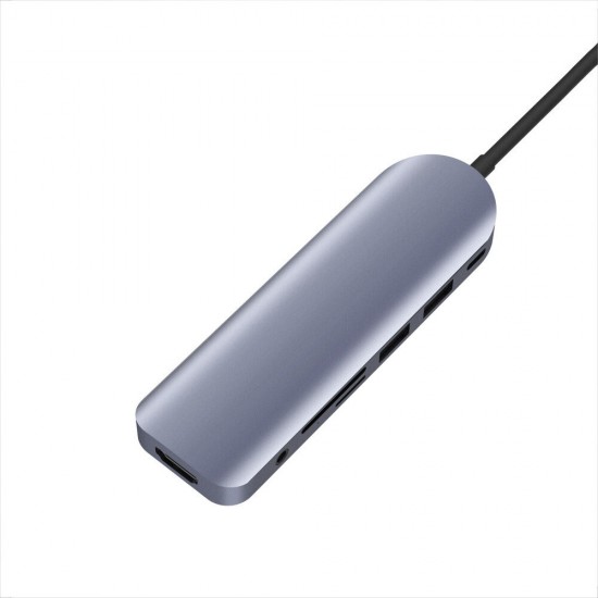 7 in 1 Type C Hub Splitter HD Extender USB3.0 SD TF Adapter Audio Expansion Dock 7 in 1 Type C Hub Splitter HD Extender USB3.0 SD TF Adapter Audio Expansion Dock