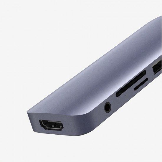 7 in 1 Type C Hub Splitter HD Extender USB3.0 SD TF Adapter Audio Expansion Dock 7 in 1 Type C Hub Splitter HD Extender USB3.0 SD TF Adapter Audio Expansion Dock