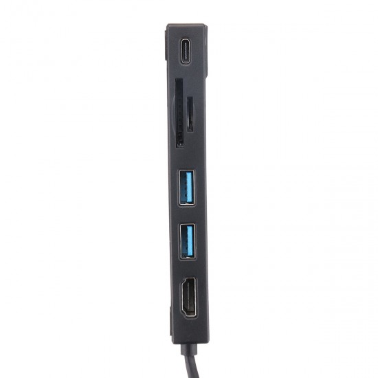 7-in-1 USB-C Hub Type-C to USB3.0 Adapter 4K HD VGA Gigabit Ethernet Converter PD Fast Charging SD/TF Card Reader Multi-functional Docking Station 7-in-1 USB-C Hub Type-C to USB3.0 Adapter 4K HD VGA Gigabit Ethernet Converter PD Fast Charging SD/TF Card Reader Multi-functional Docking Station