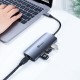 KZ12 4 in 1 Type-C to 3 USB 3.0 100M Ethernet Port USB HUB Docking Station for Laptop Tablet