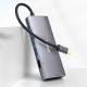 KZ9 7 in 1 Type-C to 3*USB 3.0 HD SD/TF Card Reader 87W PD Charger Hub Docking Station for Tablet Laptop KZ9 7 in 1 Type-C to 3*USB 3.0 HD SD/TF Card Reader 87W PD Charger Hub Docking Station for Tablet Laptop