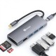 KZ9 7 in 1 Type-C to 3*USB 3.0 HD SD/TF Card Reader 87W PD Charger Hub Docking Station for Tablet Laptop