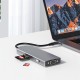 R37 7-in-1 USB-C Hub Type-C to USB3.0 Adapter HD Converter VGA Adapter SD/TF Card Reader PD Fast Charging Multi-functional Docking Station R37 7-in-1 USB-C Hub Type-C to USB3.0 Adapter HD Converter VGA Adapter SD/TF Card Reader PD Fast Charging Multi-functional Docking Station