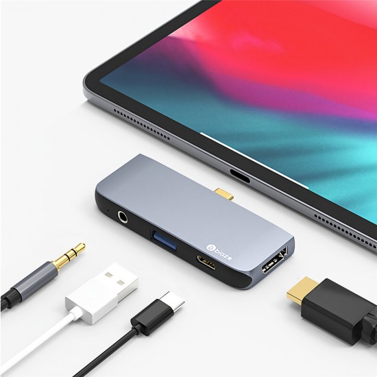 R38 4-in-1 USB-C Hub Type-C to USB3.0 Adapter 4K HD 3.5mm Audio Converter PD Fast Charging Multi-functional Docking Station R38 4-in-1 USB-C Hub Type-C to USB3.0 Adapter 4K HD 3.5mm Audio Converter PD Fast Charging Multi-functional Docking Station