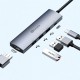 R41 5-in-1 USB-C Hub Type-C to USB3.0 Adapter 4K HD Converter Type-C PD Fast Charging Multi-functional Docking Station