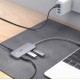 BW-TH5 7 in 1 USB-C Data Hub with 3-Port USB 3.0 TF Card Reader USB-C PD Charging 4K Display USB Hub for MacBooks Notebooks Pros