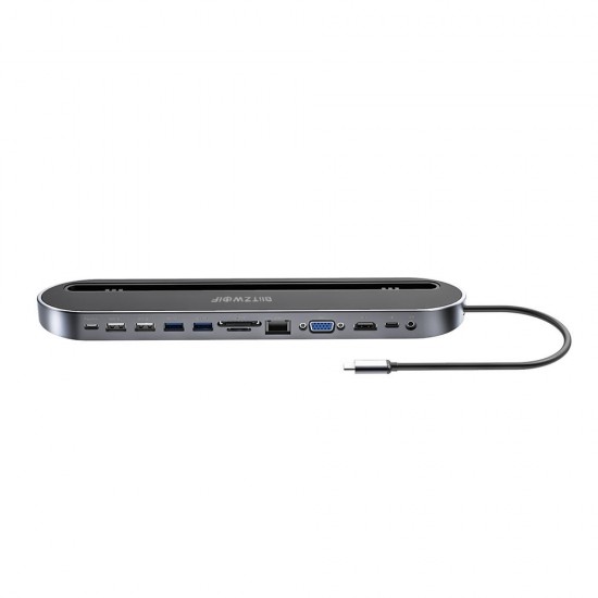 BW-TH9 12-in-1 USB-C Docking Station 12 Ports USB 3.0 USB Hub USB Adapter Converter
