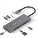 HC401 9-in-1 Type-C to 3 Port USB 3.0 HDMI SD TF Card Reader Data Hub